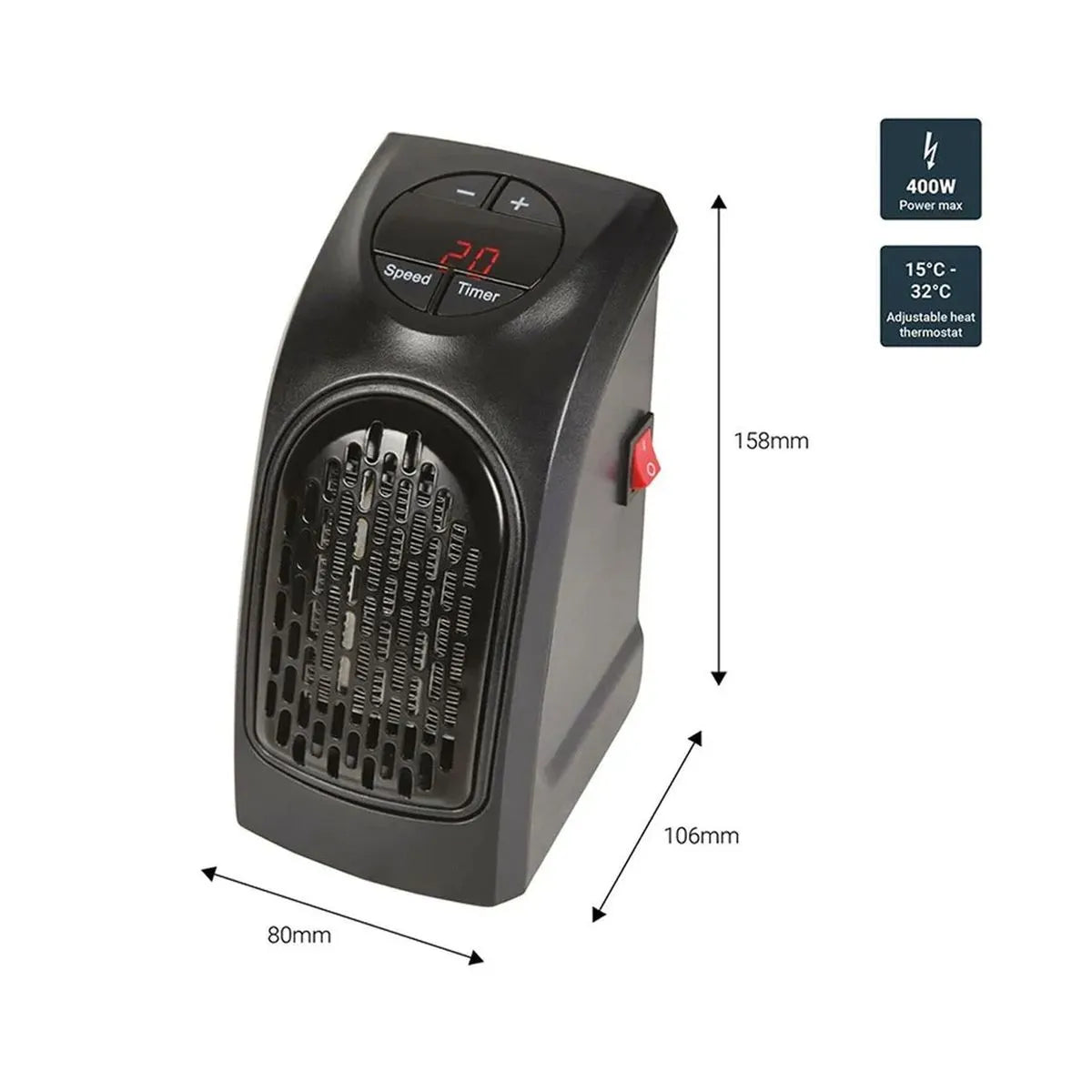 Calefactor Eléctrico portátil Handy Heater 400W